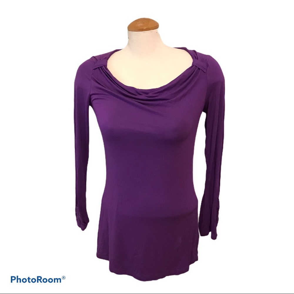 CYC Stretch Long Sleeve Purple Shirt - M